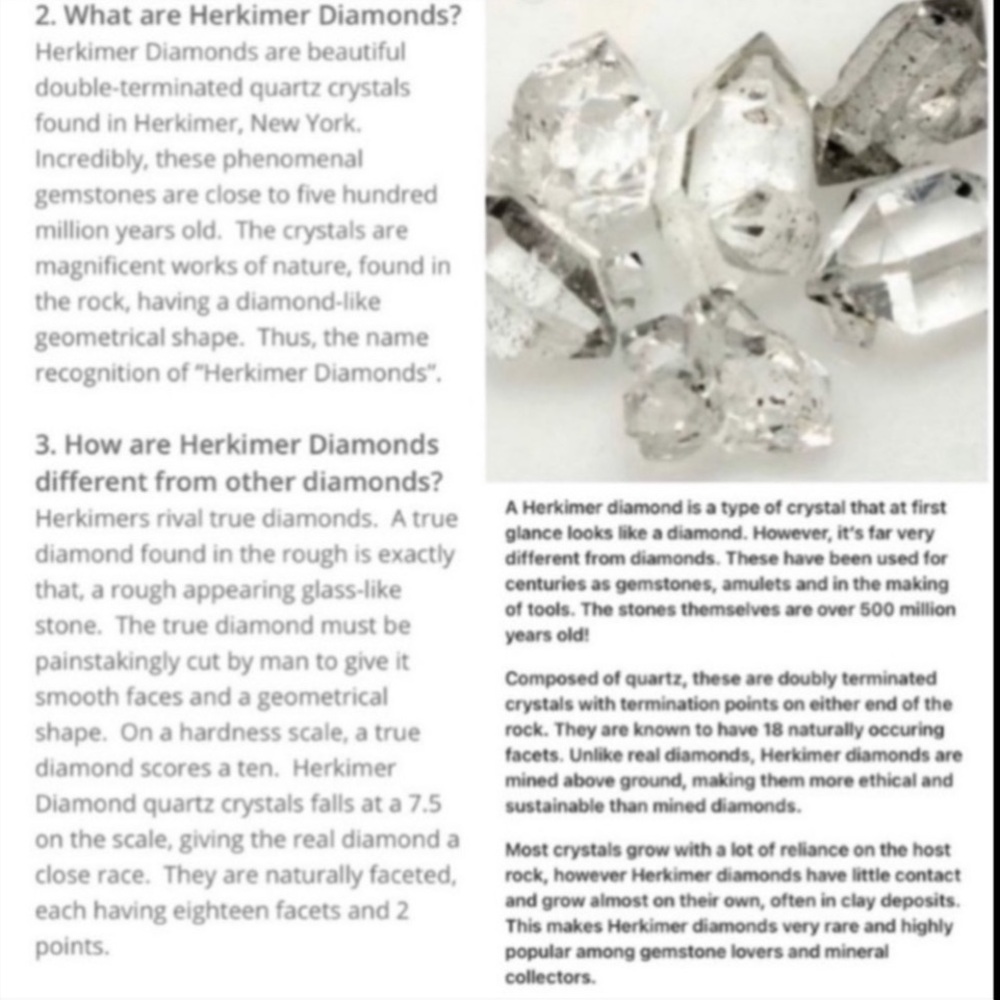 Genuine herkimer diamonds crystal quartz clear cz boho earrings rhinestone - Picture 8 of 11